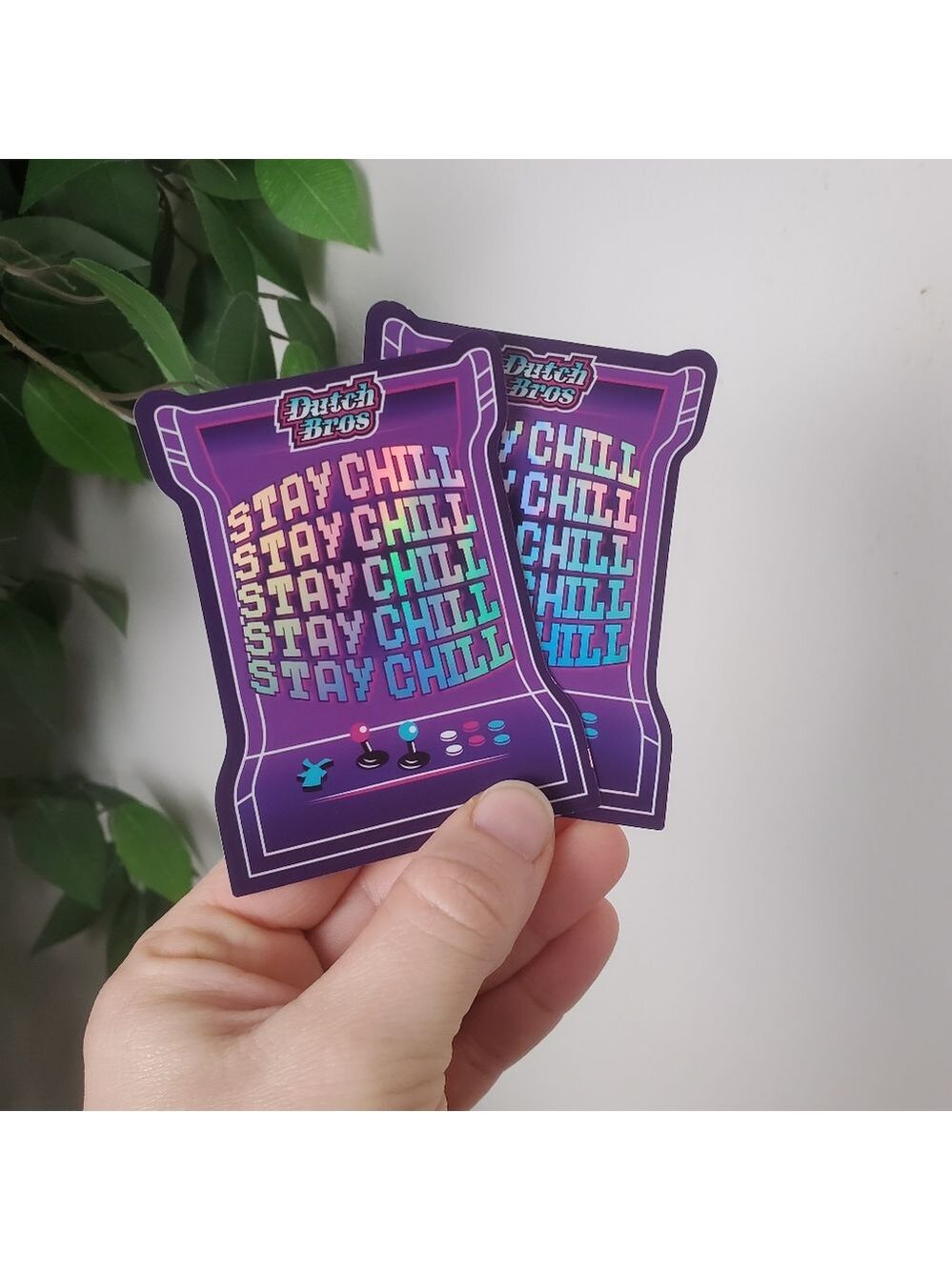 Dutch Bros Sticker July 2024 Exclusive Stay Chill Retro Gaming
